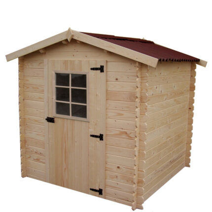 Abri de jardin en bois brut 4,28m² madriers 28mm - Habrita