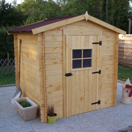 Abri de jardin en bois massif 4,08m² – madriers 20mm - Habrita