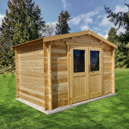 Abri de jardin en bois massif 6m² PRIMO - madriers 28mm Gardy Shelter