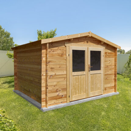 Abri de jardin en bois massif 9m² PRIMO - madriers 28mm Gardy Shelter