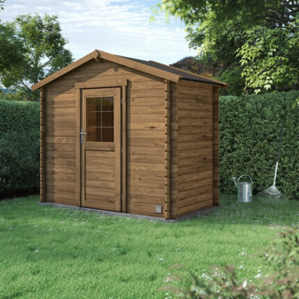 Abri de jardin en bois traité autoclave 2,8m² - madriers 28mm - Nicia - Forest Style