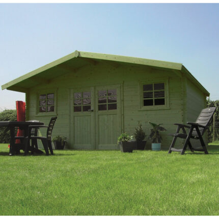 Abri de jardin en bois traité autoclave 28mm ZÜRICH avec double porte 19,71m² - SOLID