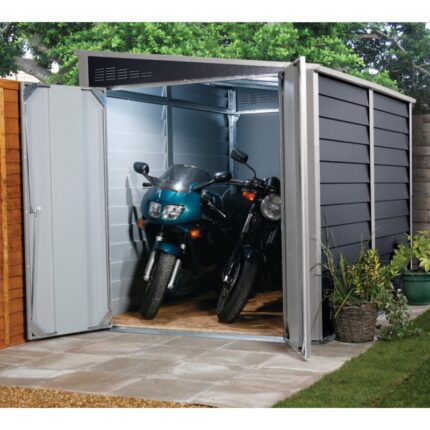 Garage à motos en métal anthracite 5,3m² Titan 960 TRIMETALS
