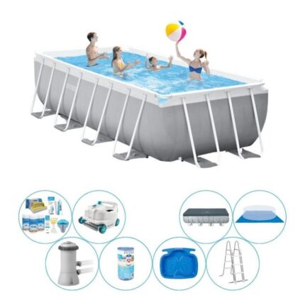 Paquet de piscine tout en 1 - Intex Prism Frame 488x244x107 cm