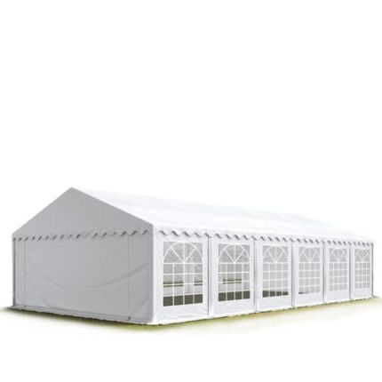 6x12 m tente de réception Barnum, PVC 700, H. 2 m, blanc