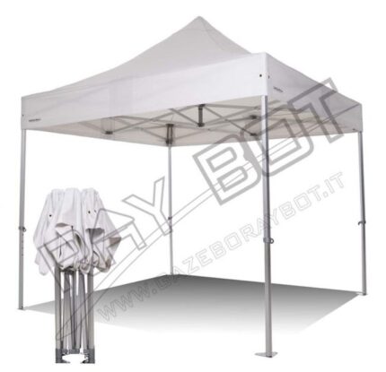 Barnum Pliant 4X4 RAY BOT Blanc Aluminium 55mm Top Sans LATÉRALES. Tissu enduit de PVC à 500gr/m² étanche et hydrofuge