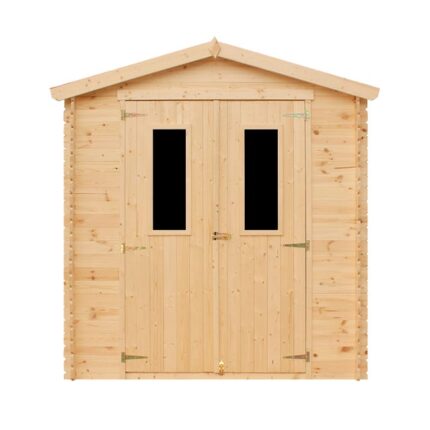 Abri de jardin en bois TIMBELA M343C - Stockage extérieur I216xL206xH218 cm/ 3.53 m2 Petit abri à outils, Local à vélos