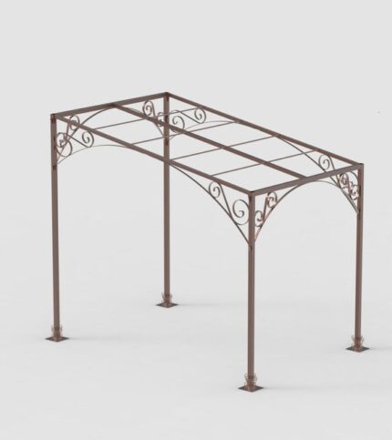 Pergola autoportée Galerne 3x2m en fer forgé