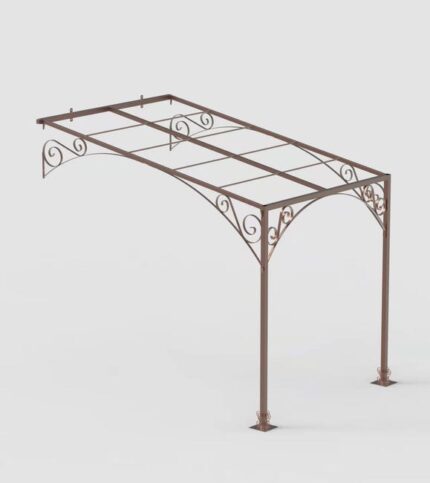 Pergola adossée Barrani 3x2m en fer forgé