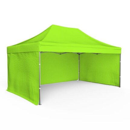 Tente pliante Barnum Aluminium 300x450cm - Vert Pomme + 3 murs offerts