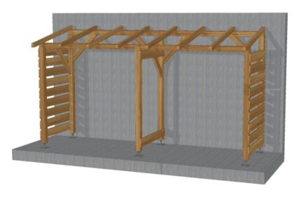 Abri Vélo 4m Jardinatoire Non couvert Sans fond Cl3 Marron