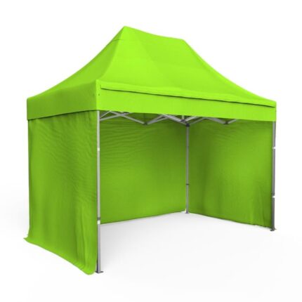 Tente pliante Barnum Aluminium 300x200cm - Vert Pomme + 3 murs offerts