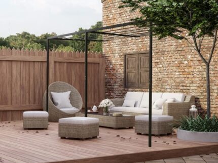 Pergola vedas en aluminium pour canisse 3X3M