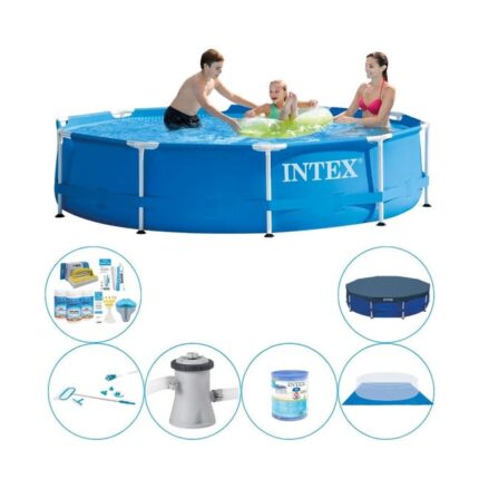 Intex Metal Frame Ronde 305x76 cm - Piscine avec accessoires