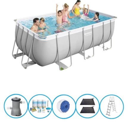 Bestway - Piscine Power Steel - Plus des accessoires - 412x201x122 cm