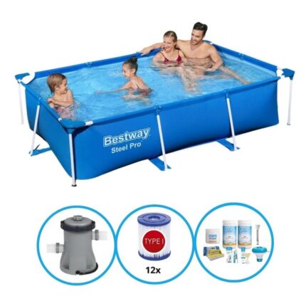 Bestway Piscine Steel Pro 259x170x61 cm - Bundle de piscine