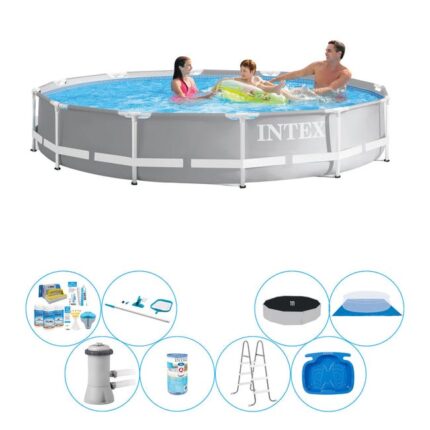 Intex Prism Frame Ronde 366x76 cm - Set de piscine Deluxe