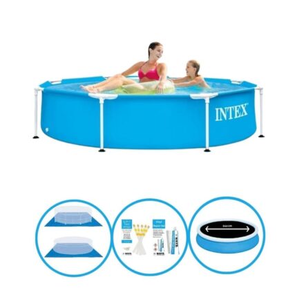 Intex Piscine Metal Frame 244x51 cm - Avec des accessoires