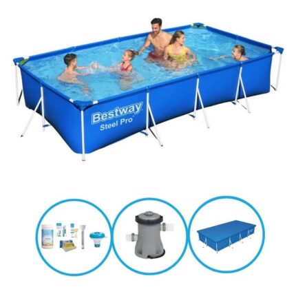 Bestway Piscine Steel Pro - Forfait Piscine - 400x211x81 cm