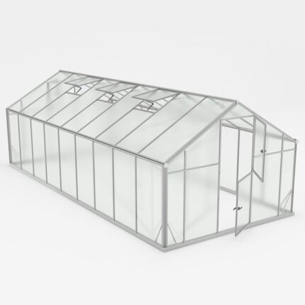 Serre de jardin extérieur en polycarbonate 290x570-640x220h Sanus WXL - 290 x 640 x 220 cm