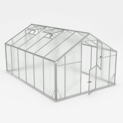 Serre de jardin aluminium polycarbonate 290x360-430-500x220h Sanus WL - 290 x 500 x 220 cm