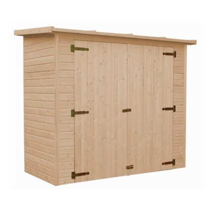 TIMBELA M348 Abri de jardin extérieur bois - Abri pin / épicéa - H194x 223 x 123 cm / 2,1 m2