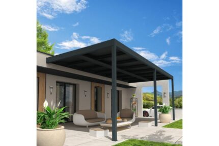 Pergola solaire ACTIVE Gris anthracite 6,922x3,543m 4800W + LED