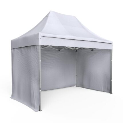 Tente pliante Barnum Aluminium 300x200cm - Blanc + 3 murs offerts