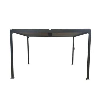 Pergola autoportante bioclimatique 3x3 gris anthracite - COULEURS DU MONDE - MAIA1907G