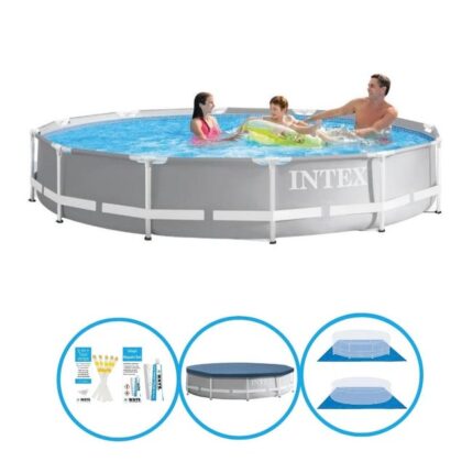 Intex Piscine Prism Frame 366x76 cm - Avec des accessoires