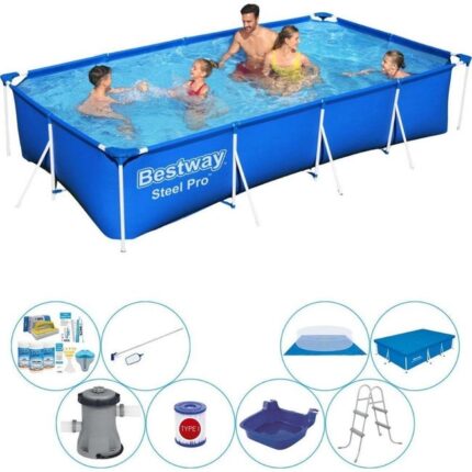Piscine Super Deal - Bestway Steel Pro Rectangulaire 400x211x81 cm
