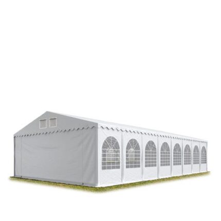 7x36 m XXL tente de réception Barnum, PVC 1400, anti-feu, H. 2,6 m, blanc