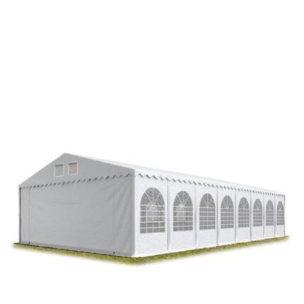 8x32 m XXL tente de réception Barnum, PVC 1400, anti-feu, H. 2,6 m, blanc