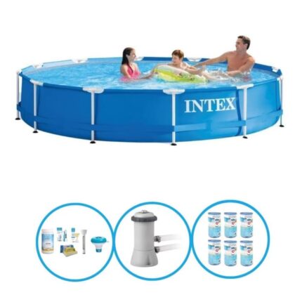 Intex Piscine Metal Frame 366x76 cm - Ensemble de piscine