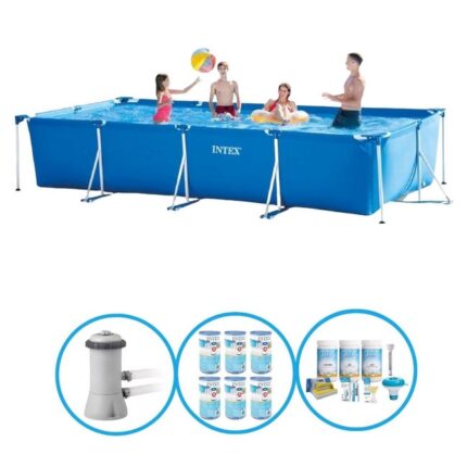 Intex Piscine Rectangular Frame 450x220x84 cm - Ensemble de piscine