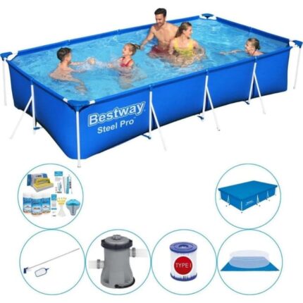 Piscine plus des accessoires - Bestway Steel Pro Rectangulaire 400x211x81 cm