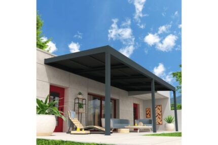 Pergola solaire ENERGY Gris anthracite 7,147x3,538m 4800W