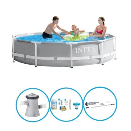 Intex Piscine Prism Frame - Bundle de piscine - 305x76 cm