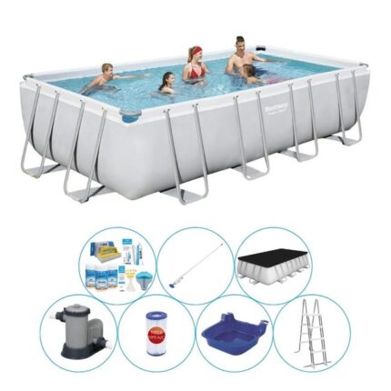 Piscine avec accessoires - Bestway Power Steel Rectangulaire 549x274x122 cm