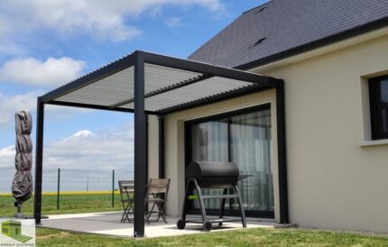 Pergola Bioclimatique ALUMINIUM 12m² EVENT Manuelle autoportante 4x3m by Green Outside