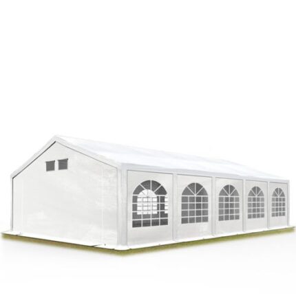 5x10 m tente de réception Barnum, PE 550, H. 2 m, blanc