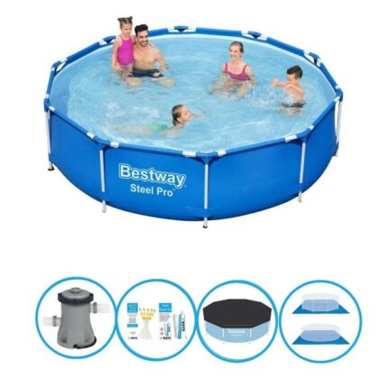 Bestway Piscine Steel Pro - Avec des accessoires - 305x76 cm