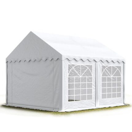 5x5 m tente de réception Barnum, PVC 700, H. 2 m, blanc