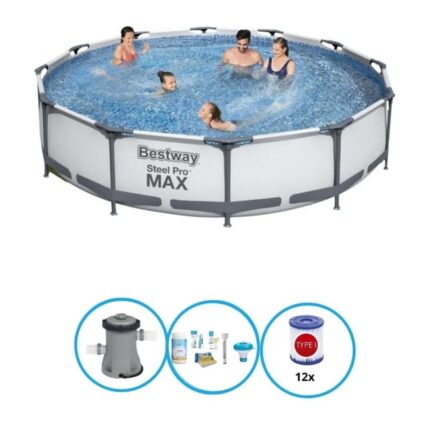 Bestway Piscine Steel Pro MAX - Bundle de piscine - 366x76 cm