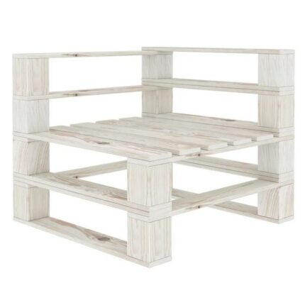 Fauteuil de jardin palette pin massif blanc Myree