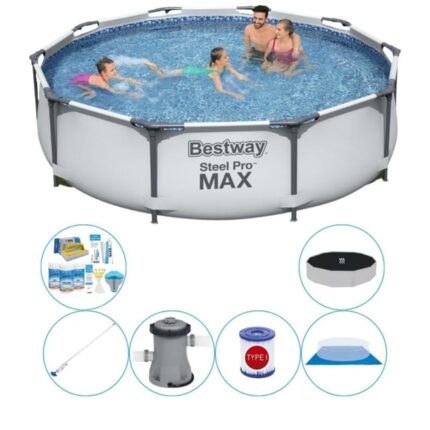 Super Set de piscine - Bestway Steel Pro MAX Ronde 305x76 cm