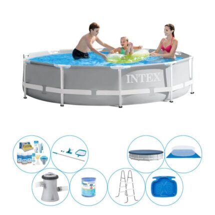 Intex Prism Frame Ronde 305x76 cm - Bundle de piscine