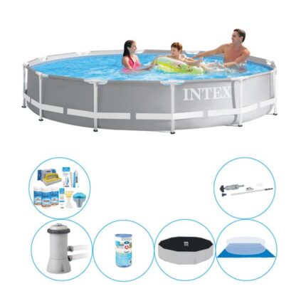 Paquet combiné piscine - Intex Prism Frame Ronde 366x76 cm