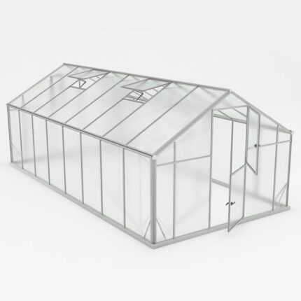Serre de jardin extérieur en polycarbonate 290x570-640x220h Sanus WXL - 290 x 570 x 220 cm