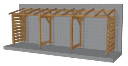 Abri Vélo 6m Jardinatoire Non Couvert Sans fond Cl3 Marron